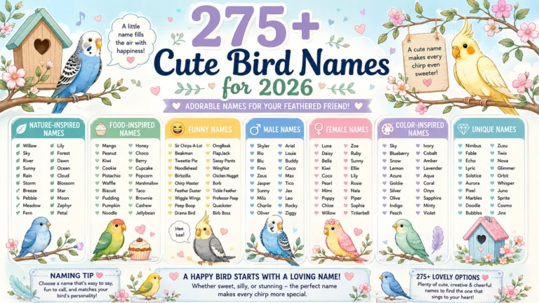 cute bird names
