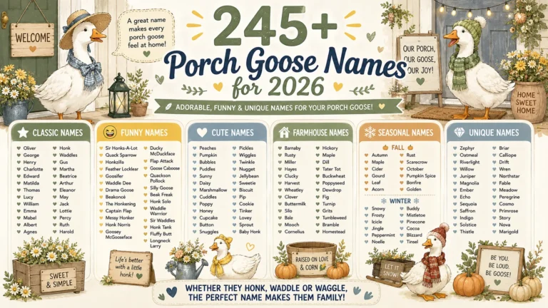 porch goose names