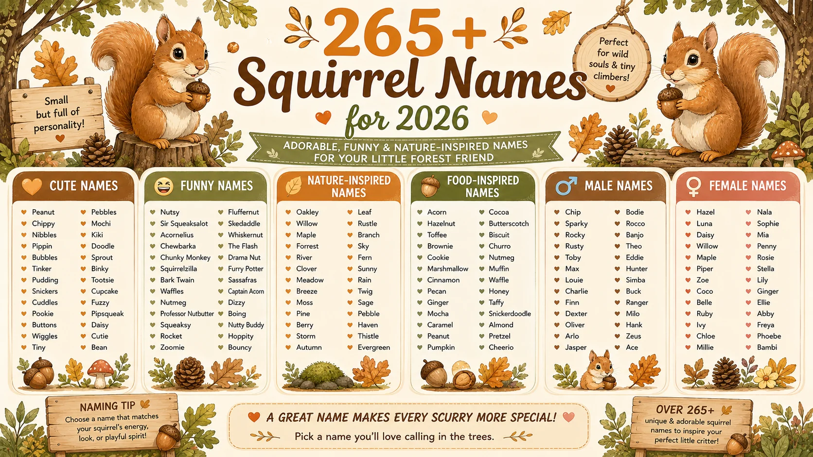 squirrel names