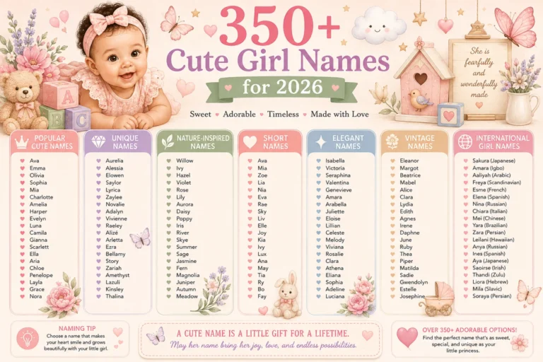 cute girl names unique