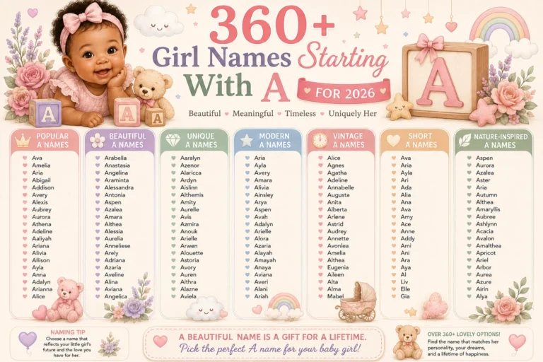 girl names starting with a