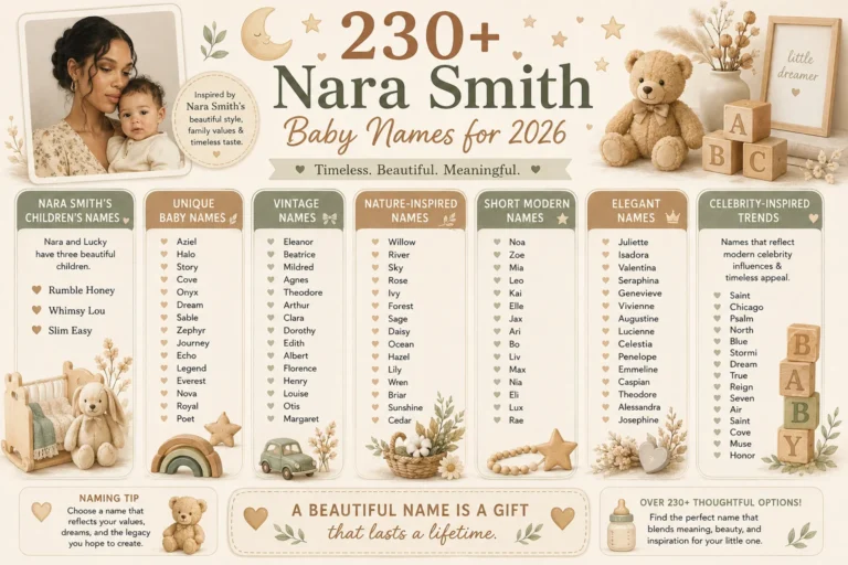 nara smith baby names